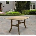 Renaissance Renaissance Outdoor Patio Hand-scraped Wood Rectangular Dining Table with Curvy Legs  - V1300 V1300